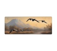 YYHWHJDE Hunting Flying Wild Ducks Prints Extra Large Mouse pad Mousepad 12x31.5in for Office Gaming Learning