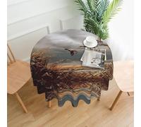 YYHWHJDE Hunting Flying Wild Ducks Prints Round Tablecloth 60 Inch - High-Grade Polyester Table Throw for Dining, Coffee Tables & Outdoor Gatherings