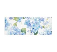 YYHWHJDE Hydrangea Watercolor Picture Extra Large Mouse Pad, Computer Office Anti Slip Gaming Keyboard Thickened Version 12x31.5in