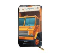 YYHWHJDE I Love Garbage Trucks Picture Leather long clutch wallet Designed for fashion girls and women stylish and personalized 7.48 x 4.13 in, Black, One Size