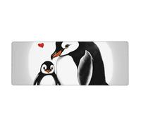YYHWHJDE I Love Penguins Picture Extra Large Mouse Pad, Computer Office Anti Slip Gaming Keyboard Thickened Version 12x31.5in