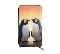 YYHWHJDE i Love Penguins Picture Quality Leather Long Clutch Wallet Designed for Fashion Girls and Women Stylish 7.48 x 4.13 in