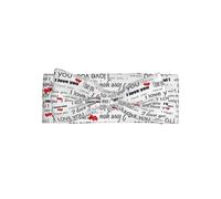 YYHWHJDE I Love You Words With Hearts Prints Baby Bow Headband - Soft & Stretchy Newborn Throw for Adorable Baby Girls 0-6 Months
