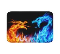 YYHWHJDE Ice and Fire Dragons Prints Hem Mat 40x60 - High-grade Washable Bath Throw for Spa-Like Well-crafted & Easy Cleaning