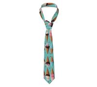 YYHWHJDE Ice Cream Cones Picture Men's Necktie - Soft and Durable Polyester Fiber Tie for Business and Special Occasions