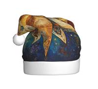YYHWHJDE Illuminated stars Prints Christmas Hat for Adult Soft, lightweight Holiday party use