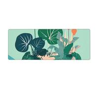 YYHWHJDE Indoor Cartoon Potted Green Plants Prints Extra Large Mouse pad Mousepad 12x31.5in for Office Gaming Learning