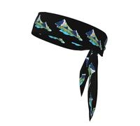 YYHWHJDE Ink Rivers and Mountains Prints Sports Double-Sided Headscarf for Women and Men Adjustable for All Head Circumferences
