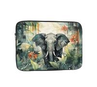 YYHWHJDE Ink Style Elephant Prints Protective Shockproof Portable Laptop Sleeve Case 15 inch for Men and Women Business Travel, and Office Daily Use