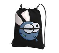 YYHWHJDE Insect Wings Eyes Cartoon Prints Drawstring Zipper Backpack - Lightweight Water-Resistant Gym Bag for Travel, Yoga, and Everyday Adventures