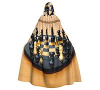 YYHWHJDE International chess Prints Adult Hooded Cloak is a super large, comfortable, and durable Halloween hooded poncho