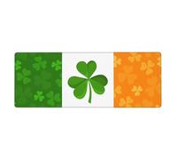 YYHWHJDE Irish Flag Pattern Extra Large Mouse Pad, Computer Office Anti Slip Gaming Keyboard Thickened Version 12x31.5in