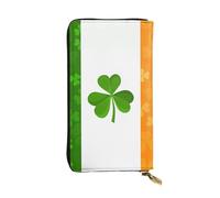 YYHWHJDE Irish Flag Picture Quality Leather Long Clutch Wallet Designed for Fashion Girls and Women Stylish 7.48 x 4.13 in
