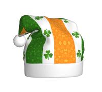 YYHWHJDE irish flag Prints Christmas Hat for Adult Soft, lightweight Holiday party use