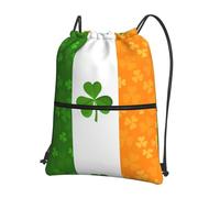 YYHWHJDE irish flag Prints Drawstring Backpack - Lightweight, Waterproof Sport Throw Cover for Gym, Travel & Everyday Essentials