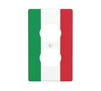 YYHWHJDE Italy Flag Pattern Double Socket Wall Panel Decorative for Residential and Commercial Areas 4.5x2.76in