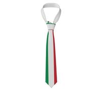 YYHWHJDE italy flag Prints Men's tie classic style suit cravat suitable for holidays and work