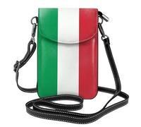 YYHWHJDE Italy Flag Prints Small Leather Women'S Crossbody Flip Phone Bag, Waterproof And Durable