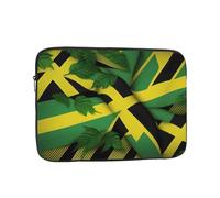 YYHWHJDE Jamaica Flag Leaves Pattern Shockproof Portable Laptop 13 inch Sleeve Bag for Men and Women - Ideal for Business Travel, School, and Daily Use
