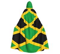 YYHWHJDE jamaica flag Pattern Halloween Adult Hooded Cloak for various party and carnival settings