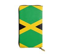 YYHWHJDE Jamaica Flag Printing Quality Leather Long Clutch Wallet Designed for Fashion Girls and Women Stylish 7.48 x 4.13 in