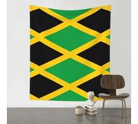 YYHWHJDE jamaica flag Prints 60x51in Wall Tapestry - Lightweight Polyester Throw for Dorm Decor, Beach Blanket & Room Layering