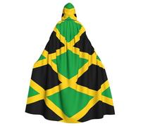 YYHWHJDE jamaica flag Prints Adult Hooded Cloak is a super large, comfortable, and durable Halloween hooded poncho