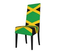 YYHWHJDE jamaica flag Prints Dining Chair Throw Covers - Stretchable Polyester Blend Protects Your Chairs with Easy Style & Easy Care