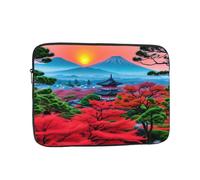 YYHWHJDE Japanese Mount Red Sun Prints Protective Shockproof Portable Laptop Sleeve Case 13 inch for Men and Women Business Travel, and Office Daily Use