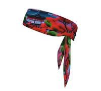 YYHWHJDE Japanese Mount Red Sun Prints Sports Double-Sided Headscarf for Women and Men Adjustable for All Head Circumferences
