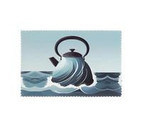 YYHWHJDE Kettle in The Waves Prints Placemats Set of 6 12x18in - Engineered for Durability & Heat Resistance with Quality Polyester