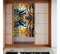 YYHWHJDE Killer Whale In The Woods Picture Curtain two Pieces Spliced 34x56in Fabric curtains, room dividers Fabric, Smooth & Not Easily Wrinkled