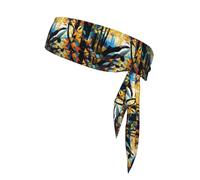 YYHWHJDE Killer Whale in The Woods Prints Sports Headscarf, Casual Headband, Elastic, Sweat Absorbing, Adjustable, Anti Slip