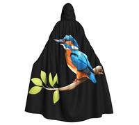 YYHWHJDE Kingfisher on the branch Prints Halloween Adult Hooded Cloak for Parties and Costumes