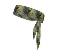 YYHWHJDE Kingfisher on the branch Prints Sports Double-Sided Headscarf for Women and Men Adjustable for All Head Circumferences