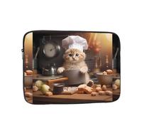 YYHWHJDE Kitten Cooking Cookies Prints Protective Shockproof Portable Laptop Sleeve Case 10 inch for Men and Women Business Travel, and Office Daily Use
