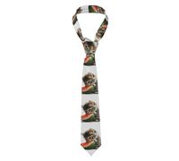 YYHWHJDE Kitten eating watermelon Prints Men's Necktie Soft & Comfortable, Non-Deforming, Fade-Resistant, Durable (57X3.1 inch)