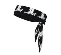 YYHWHJDE Kitten on musical notes Pattern Sports headscarf, sweat absorbing and breathable, motion headband, double-sided kerchief