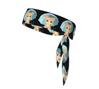 YYHWHJDE Kitten taking shelter from the rain Prints Sports Double-Sided Headscarf for Women and Men Adjustable for All Head Circumferences