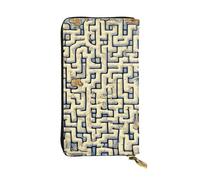 YYHWHJDE Labyrinth Treasure Map Picture Quality Leather Long Clutch Wallet Designed for Fashion Girls and Women Stylish 7.48 x 4.13 in