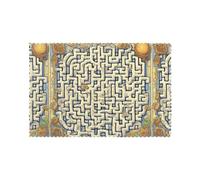 YYHWHJDE Labyrinth Treasure Map Prints Placemats Set of 6 12x18in - Elevate Every Meal with Durable & Customizable Table Layers