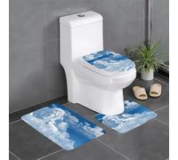 YYHWHJDE Lamb With A Lion On The Clouds Prints 3 Piece Bathroom Rugs Set 24x16in Plush Shag Throw Mats for Spa, Guest Room, or Kids Bath
