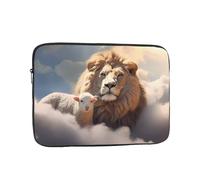 YYHWHJDE Lamb with A Lion On The Clouds Prints Protective Shockproof Portable Laptop Sleeve Case 10 inch for Men and Women Business Travel, and Office Daily Use