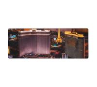 YYHWHJDE Las Vegas Night City Prints Extra Large Mouse pad Mousepad 12x31.5in for Office Gaming Learning