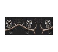 YYHWHJDE Late Night Owl Pattern Extra Large Mouse Pad Strong Adhesion, Durable, Precise Locking Edge 12x31.5in