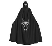 YYHWHJDE Laughing Bat Pattern Halloween Adult Hooded Cape Cloak For Role-Playing, Stage Costumes, Parties Easy Care