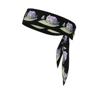 YYHWHJDE Lavender Little House Pattern Sports headscarf, sweat absorbing and breathable, motion headband, double-sided kerchief