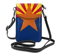 YYHWHJDE Leather Crossbody Small Cell Phone Purse 7.6x4.9in Arizona Flag Pattern For Walking, Camping, Shopping, Travel, And Outdoor Use