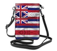 YYHWHJDE Leather Crossbody Small Cell Phone Purse 7.6x4.9in Flag Of Hawaii American Pattern For Walking, Camping, Shopping, Travel, And Outdoor Use