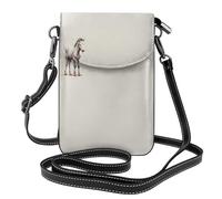 YYHWHJDE Leather Crossbody Small Cell Phone Purse 7.6x4.9in Lonely Horse Pattern For Walking, Camping, Shopping, Travel, And Outdoor Use